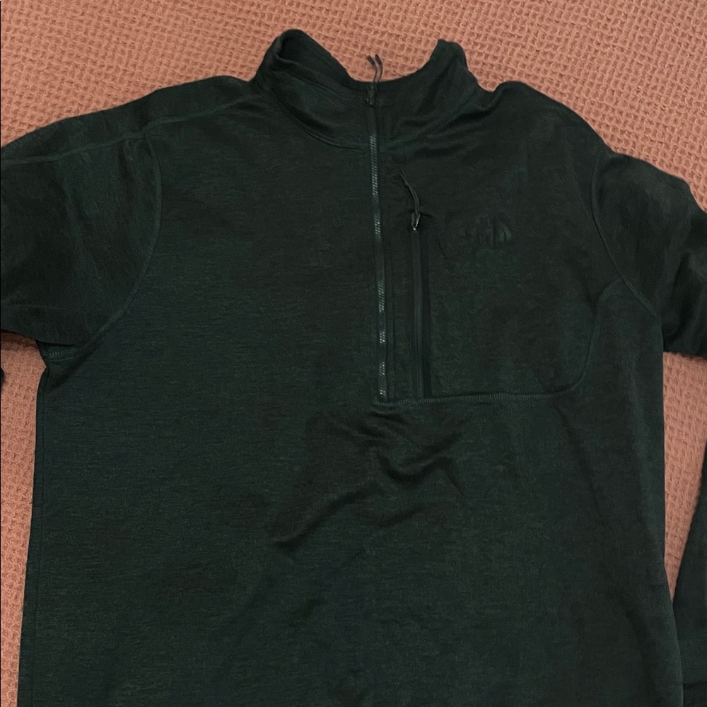Men's North Face Dark Gray Half-Zip Sweater